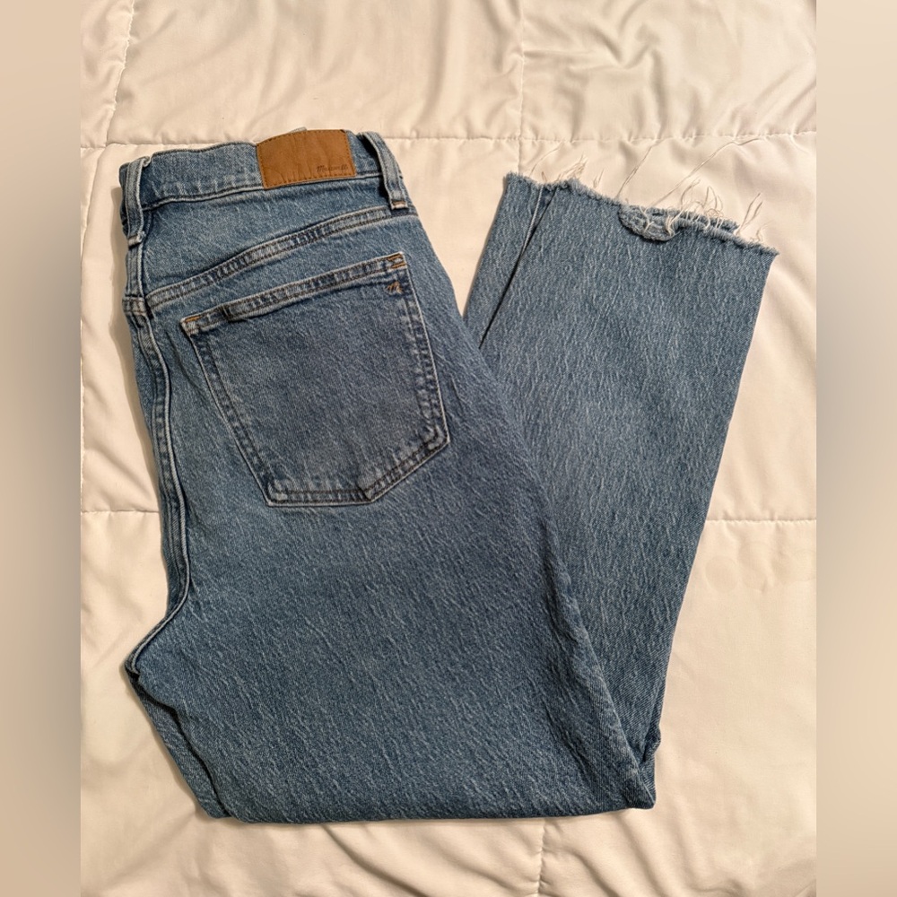 Madewell Women's Perfect Vintage Jeans Size 29 Medium Wash Raw Hem